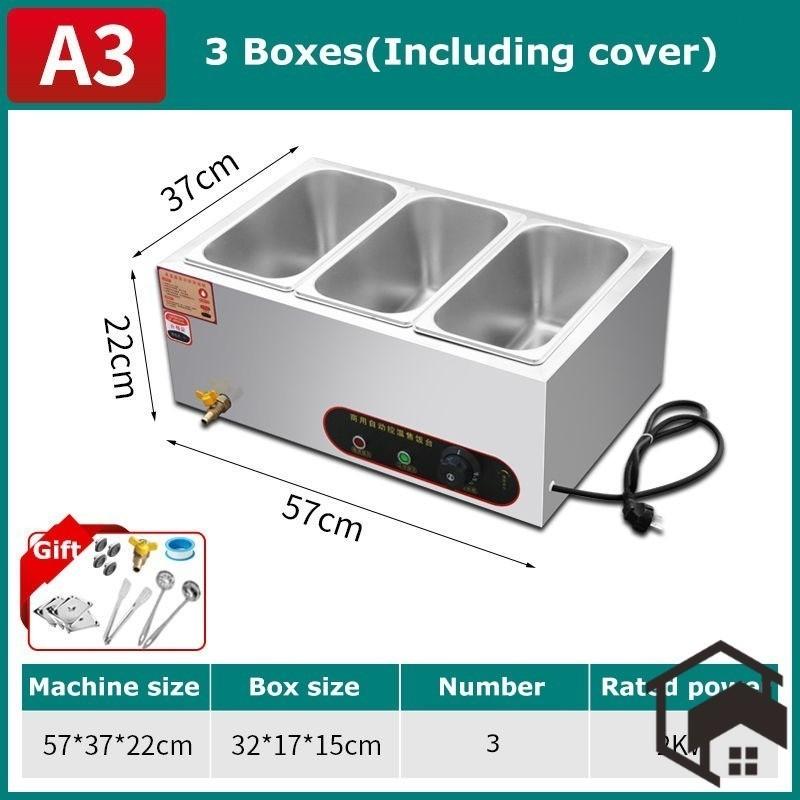 Commercial Fast Food Insulation Table 304 Stainless Steel Electric Heating Table Auto Temperature Control Food Container 【A3】3 boxes
Commercial Fast Food Insulation Table 304 Stainless Steel Electric Heating Table Auto Temperature Control Food Container 【A3】3 boxes