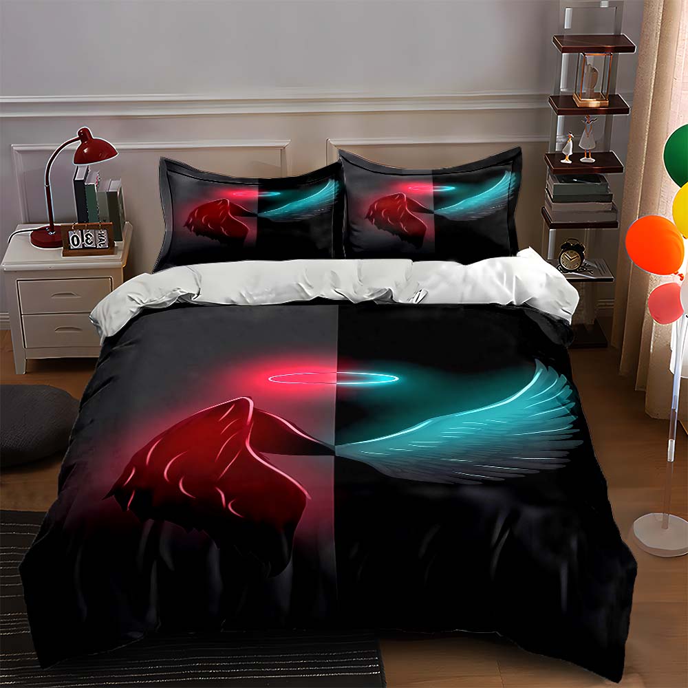 Halo wings contrast Bedding Duvet cover sets Duvet covers Pillowcases gifts (1 * Duvet Cover 2 * Pillowcases, without duvet insert) 135x200cm
Halo wings contrast Bedding Duvet cover sets Duvet covers Pillowcases gifts (1 * Duvet Cover 2 * Pillowcases, without duvet insert) 135x200cm