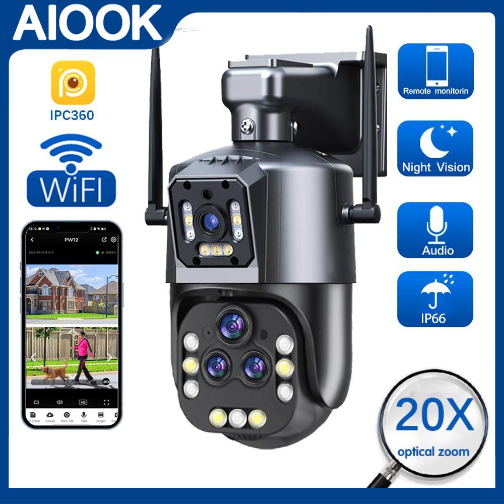 AIOOK наружная камера безопасности Wi-Fi HD 8MP двойное изображение 20X оптический зум ночного видения водонепроницаемая двусторонняя связь умные оповещения
AIOOK наружная камера безопасности Wi-Fi HD 8MP двойное изображение 20X оптический зум ночного видения водонепроницаемая двусторонняя связь умные оповещения