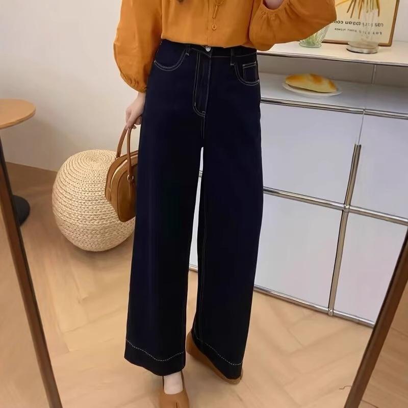 Women s Dark Blue High-Waist Wide-Leg Jeans - Slimming, Loose Fit for Pear-Shaped Bodies S темно-синий
Women s Dark Blue High-Waist Wide-Leg Jeans - Slimming, Loose Fit for Pear-Shaped Bodies S темно-синий