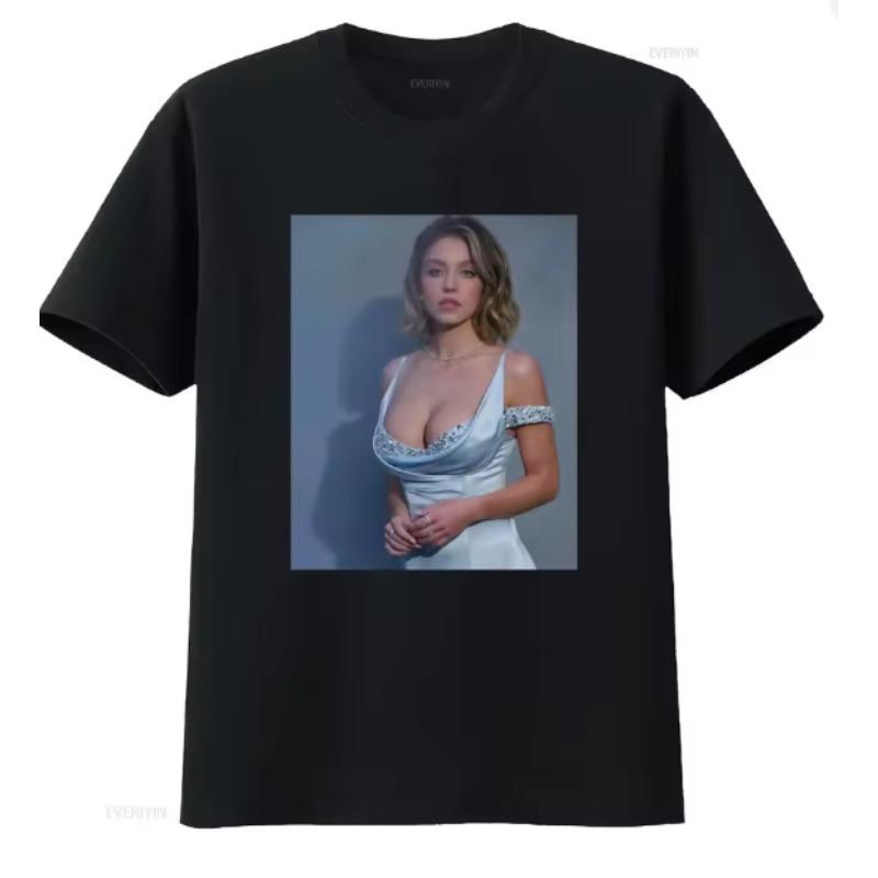 Sydney Sweeney Inspired T Shirt Fashionable Celebrity Print for Women Stylish and Trendy Vintage Washed Unisex Streetwear 4XL
Sydney Sweeney Inspired T Shirt Fashionable Celebrity Print for Women Stylish and Trendy Vintage Washed Unisex Streetwear 4XL