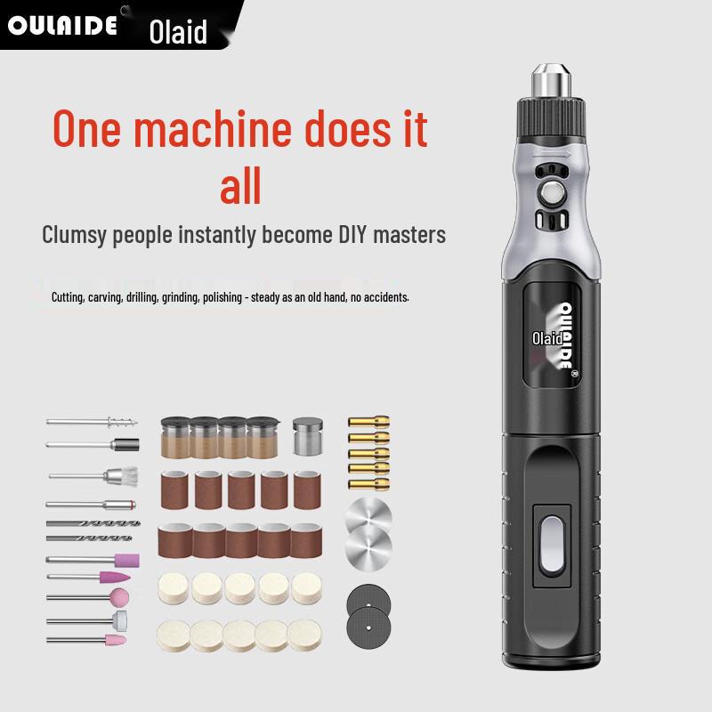 Oulaide Mini Rotary Tool Kit CN plug (adapter included) Rubberized Grip, Pure Copper Motor
Oulaide Mini Rotary Tool Kit CN plug (adapter included) Rubberized Grip, Pure Copper Motor