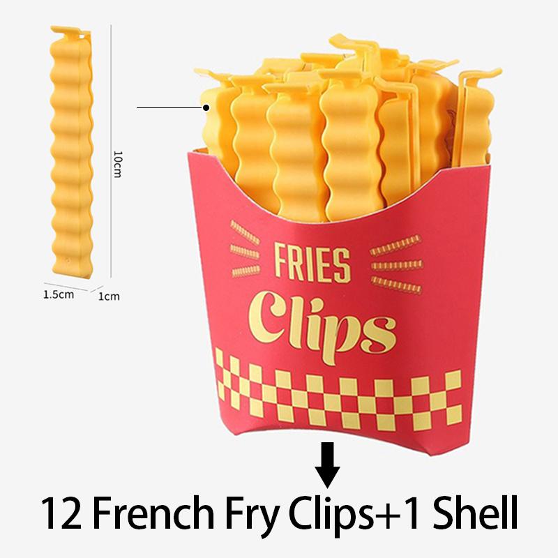 12PCS French Fry Shaped Sealing Clip Food Clips Plastic Bag Bag Clip for Snack Seasoning Sealing Strip Kitchen Storage DJ004
12PCS French Fry Shaped Sealing Clip Food Clips Plastic Bag Bag Clip for Snack Seasoning Sealing Strip Kitchen Storage DJ004