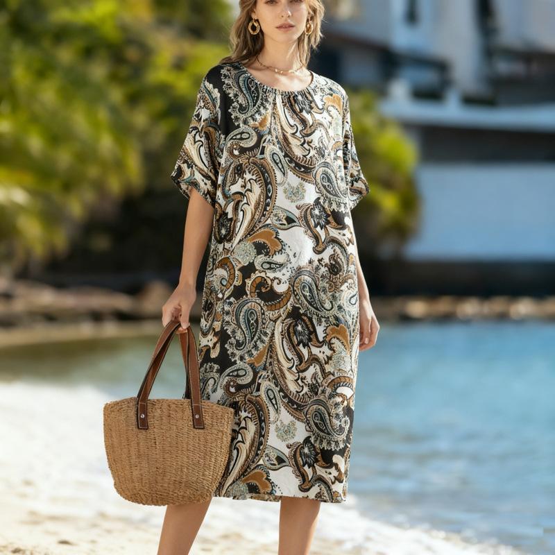 New Style Women s Plus-size Dress with Printed Design, Loose Round Neck Design S чёрный
New Style Women s Plus-size Dress with Printed Design, Loose Round Neck Design S чёрный
