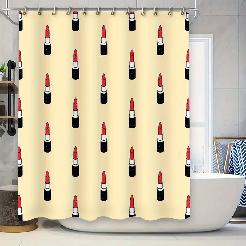 Lipstick Shower Curtain Cute Makeup Vanity Decor Bathroom Set Waterproof Fashionable Home Decor Artistic Design Modern Style W60H190(CM)-1 Pcs
Lipstick Shower Curtain Cute Makeup Vanity Decor Bathroom Set Waterproof Fashionable Home Decor Artistic Design Modern Style W60H190(CM)-1 Pcs