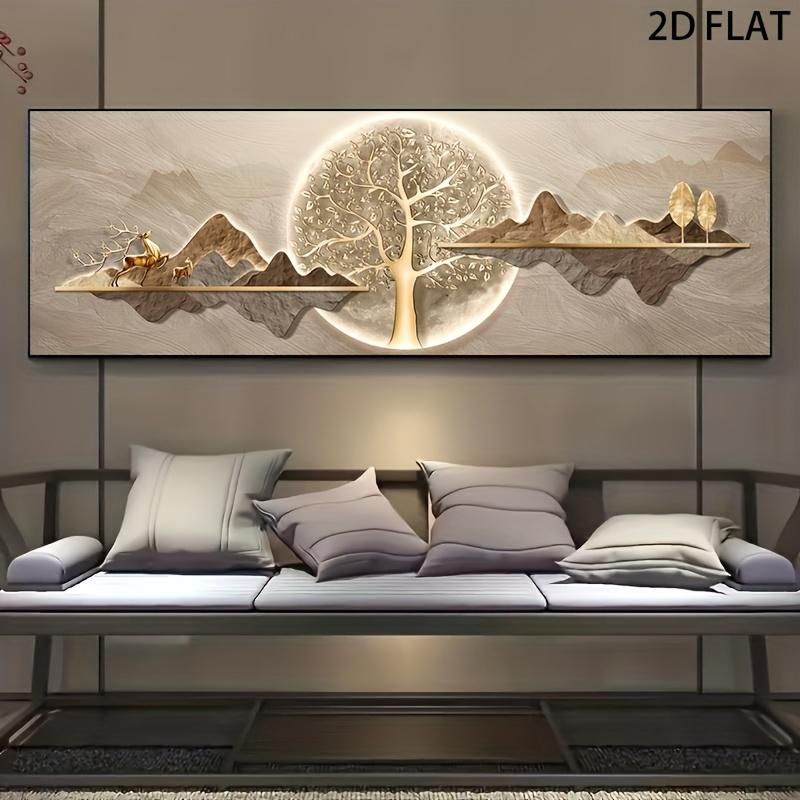 One high-end Nordic modern minimalist style decorative painting, featuring a golden moon background, animal and mountain scenery (as the picture,50x100cm No Frame)
One high-end Nordic modern minimalist style decorative painting, featuring a golden moon background, animal and mountain scenery (as the picture,50x100cm No Frame)