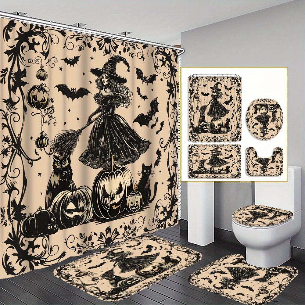 1/4Pcs Halloween Decoration Witch and Owl Pattern Shower Curtain Bathroom Decor Halloween Decoration Indoor Shower Curtain Only90x180curtain
1/4Pcs Halloween Decoration Witch and Owl Pattern Shower Curtain Bathroom Decor Halloween Decoration Indoor Shower Curtain Only90x180curtain