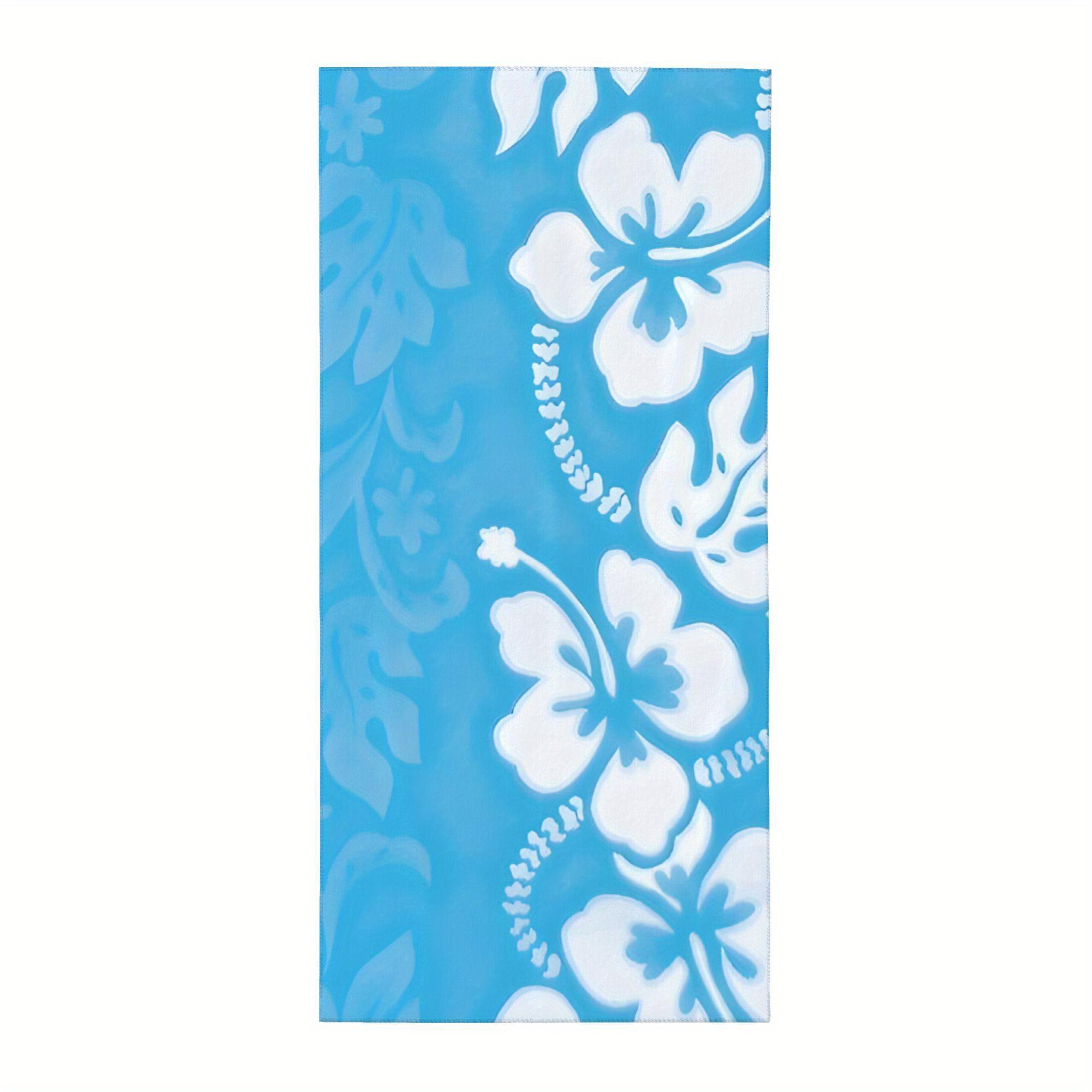 1pc Tropical Aqua Blue White Hawaiian Hibiscus Pattern Beach Towel Quick Dry Soft Beach Towel Absorbent Swimming Towel Ideal for W30*H60(CM)
1pc Tropical Aqua Blue White Hawaiian Hibiscus Pattern Beach Towel Quick Dry Soft Beach Towel Absorbent Swimming Towel Ideal for W30*H60(CM)
