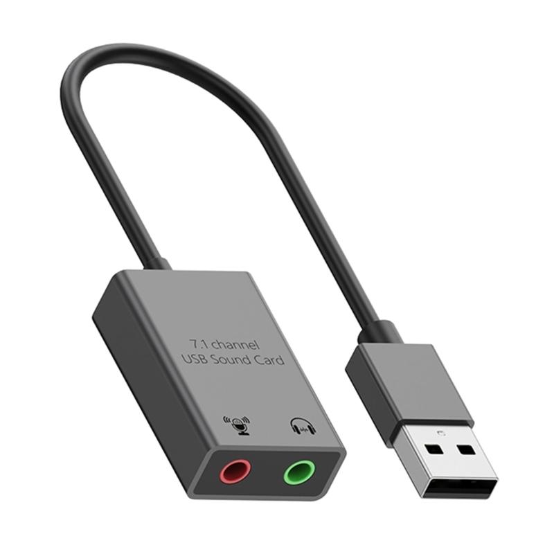 USB to 3.5mm External Sound Card for PC Simulated 7.1 Channel Aluminum Housing Noise Reduction Auditory Converter 1
USB to 3.5mm External Sound Card for PC Simulated 7.1 Channel Aluminum Housing Noise Reduction Auditory Converter 1