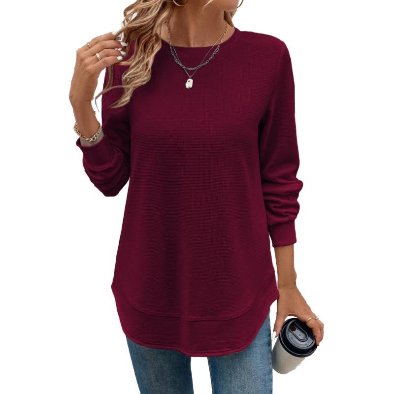 Women s Waffle Knit Long Sleeve T-Shirt Crew Neck Loose Fit Layered Hem Casual Top 3XL бордовий
Women s Waffle Knit Long Sleeve T-Shirt Crew Neck Loose Fit Layered Hem Casual Top 3XL бордовий