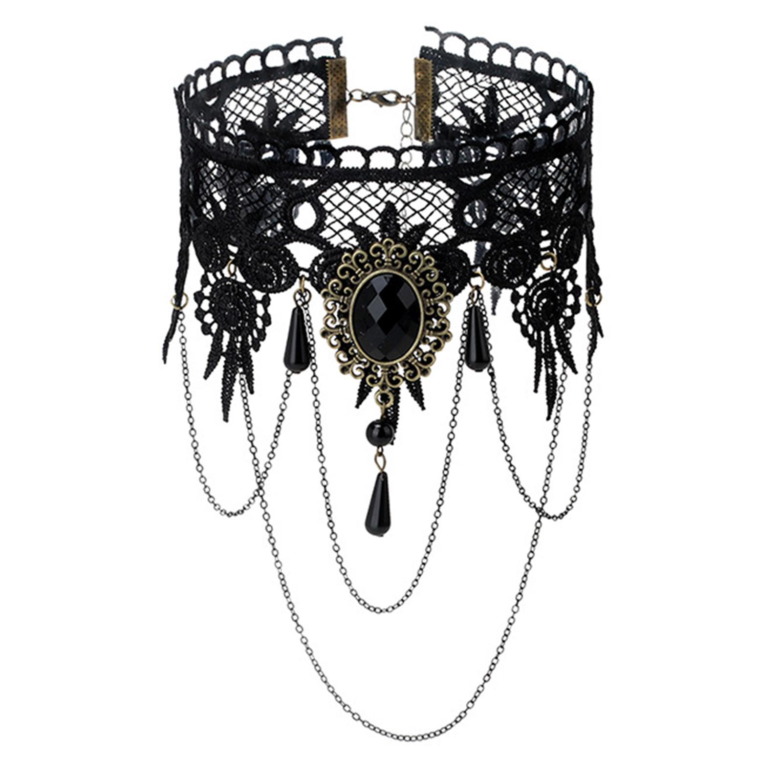 Vintage Gothic for Rhinestone Choker Collar Crystal Lace Neck Pendant Sexy Victorian Necklace Chain Fashion Jewelry Gift 1
Vintage Gothic for Rhinestone Choker Collar Crystal Lace Neck Pendant Sexy Victorian Necklace Chain Fashion Jewelry Gift 1