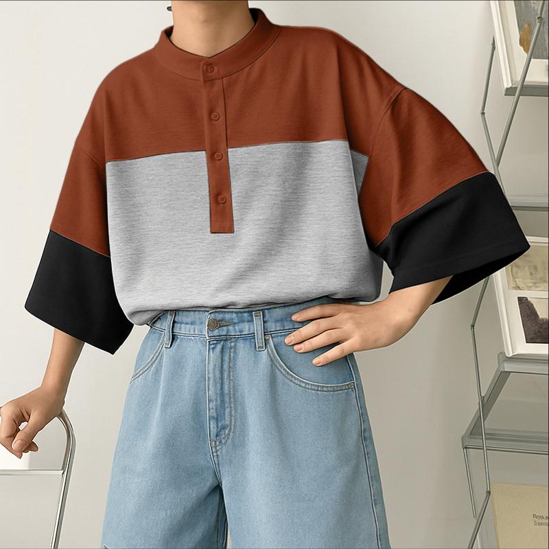 INCERUN Oversized Men Casual Loose 3/4 Sleeve Patchwork T-shirts Tops 4XL коричневый
INCERUN Oversized Men Casual Loose 3/4 Sleeve Patchwork T-shirts Tops 4XL коричневый