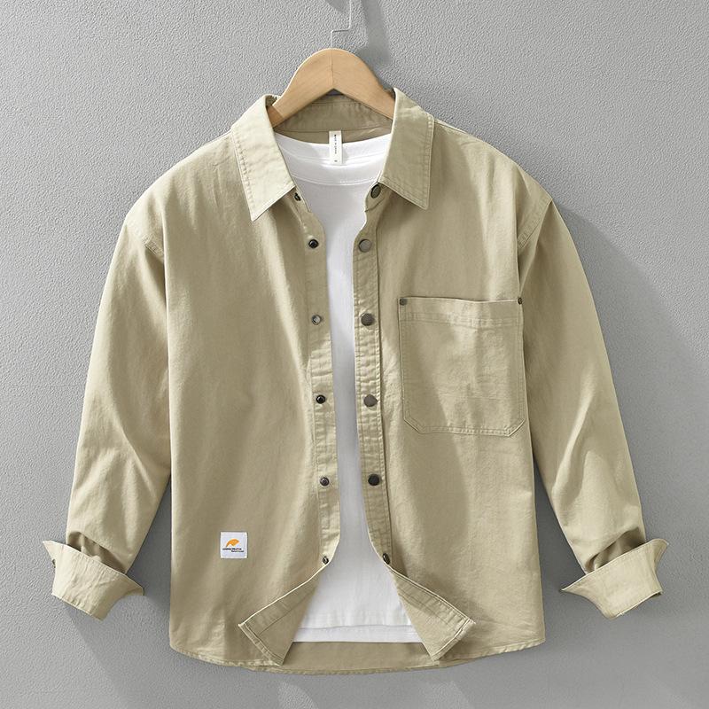 Japanese Style Cargo Long Sleeve Shirt Men Snap-Button Shirt Dropped Shoulder Casual Tops Pure Cotton Comfort Men Clothing XXXL хакі
Japanese Style Cargo Long Sleeve Shirt Men Snap-Button Shirt Dropped Shoulder Casual Tops Pure Cotton Comfort Men Clothing XXXL хакі