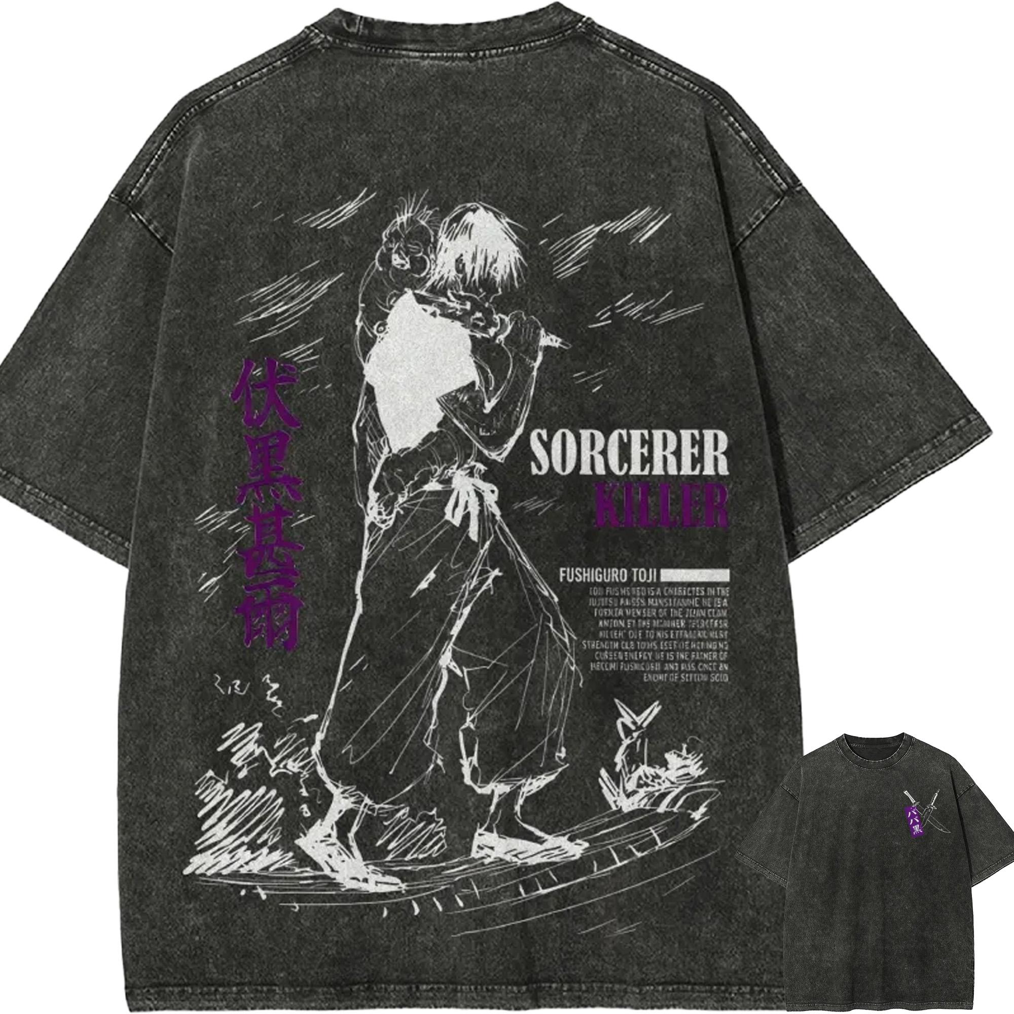 Toji Fushiguro Sorcerer Killer Tshirt Jujutsu Kaisen Sketch Tee Vintage Washed Oversized Retro Anime Harajuku Men Top Clothing M
Toji Fushiguro Sorcerer Killer Tshirt Jujutsu Kaisen Sketch Tee Vintage Washed Oversized Retro Anime Harajuku Men Top Clothing M