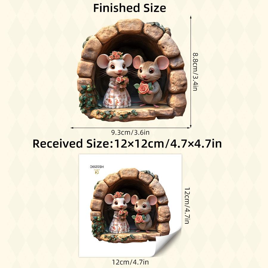 3D Cartoon Mouse Hole Valentine s Day Wall Stickers, Self-Adhesive Skirting Board Decals for Kids Room Bedroom Decoration 12x12CM різнокольоровий
3D Cartoon Mouse Hole Valentine s Day Wall Stickers, Self-Adhesive Skirting Board Decals for Kids Room Bedroom Decoration 12x12CM різнокольоровий