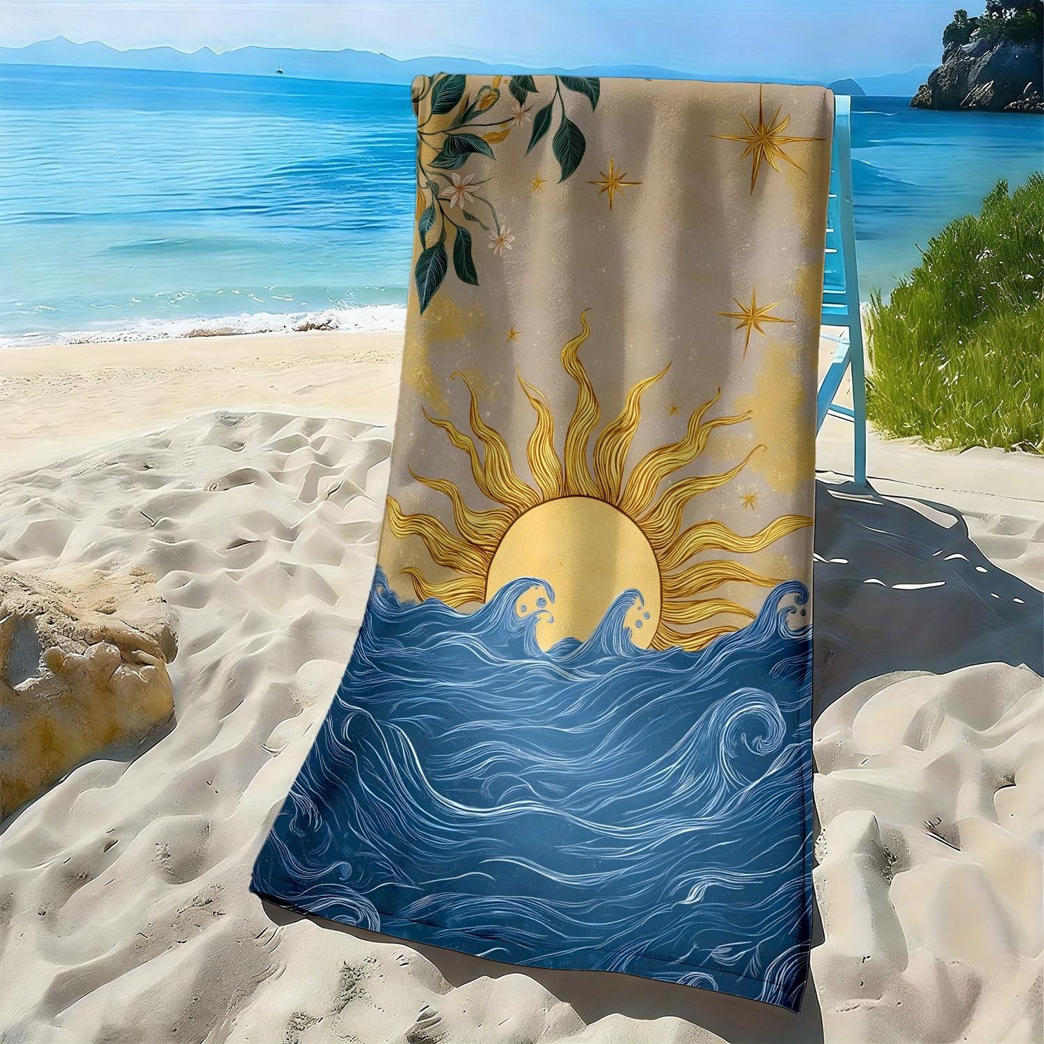 Retro wave and sun pattern polyester microfiber beach towel is highly absorbent, suitable for swimming and beach outings W40*H60(CM)
Retro wave and sun pattern polyester microfiber beach towel is highly absorbent, suitable for swimming and beach outings W40*H60(CM)