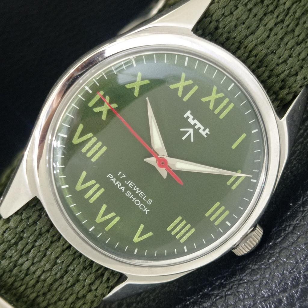 VINTAGE HMT HAND-WINDING INDIAN MENS ROMAN FIGURE GREEN DIAL WATCH a702876-1 R211-a702876
VINTAGE HMT HAND-WINDING INDIAN MENS ROMAN FIGURE GREEN DIAL WATCH a702876-1 R211-a702876