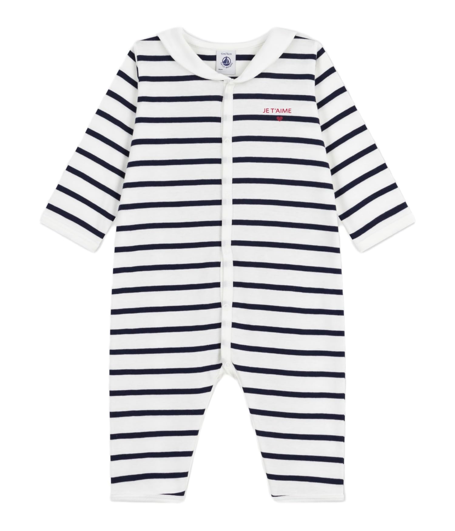 Petit Bateau Footless Romper 6 Months A0DYH, Off-White/Navy, 67cm,
Petit Bateau Footless Romper 6 Months A0DYH, Off-White/Navy, 67cm,