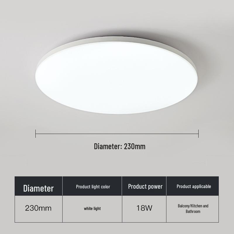 Ультратонкий водонепроницаемый светодиодный потолочный светильник для ванной комнаты, балкона, спальни, кухни и коридора. Frameless 23cm 18W White Light
Ультратонкий водонепроницаемый светодиодный потолочный светильник для ванной комнаты, балкона, спальни, кухни и коридора. Frameless 23cm 18W White Light