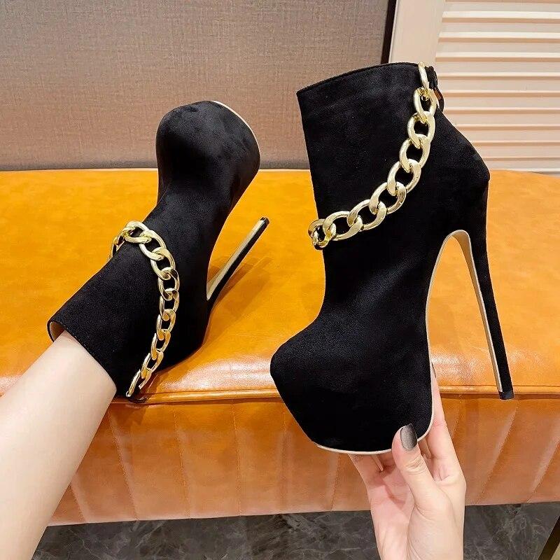 Eilyken Sexy Metal Chain Round Toe Stiletto High Heels Sandals Women Zipper Platform Nightclub Party Prom Female Shoes
Eilyken Sexy Metal Chain Round Toe Stiletto High Heels Sandals Women Zipper Platform Nightclub Party Prom Female Shoes