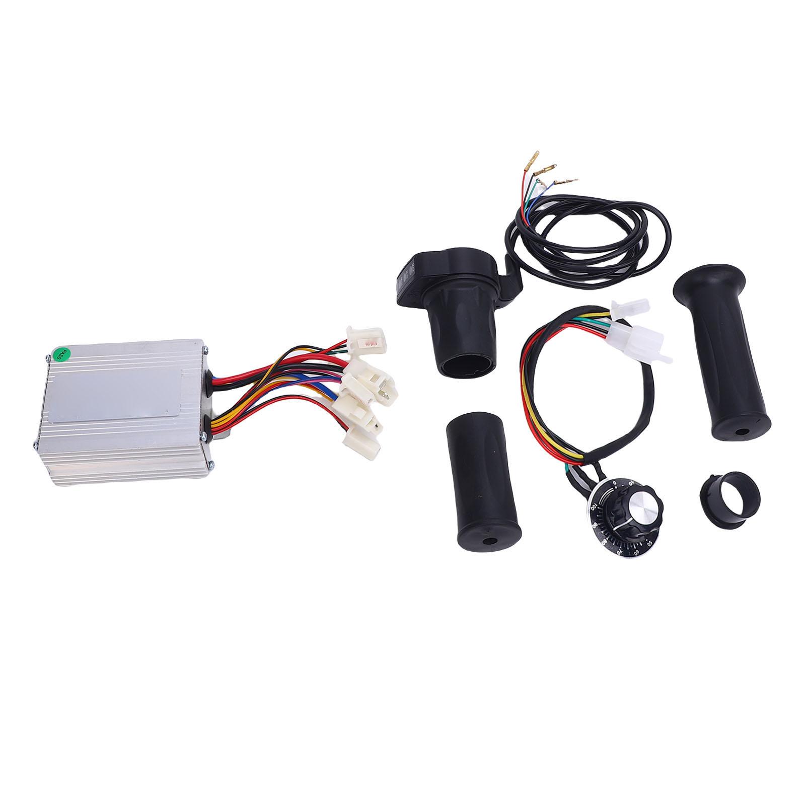 12V 500W Brushed Motor Speed Controller with Throttle Grip Kit Aluminum Alloy Controller Twist Throttle Set for Electric Bike Tricycle Motorcycle
12V 500W Brushed Motor Speed Controller with Throttle Grip Kit Aluminum Alloy Controller Twist Throttle Set for Electric Bike Tricycle Motorcycle