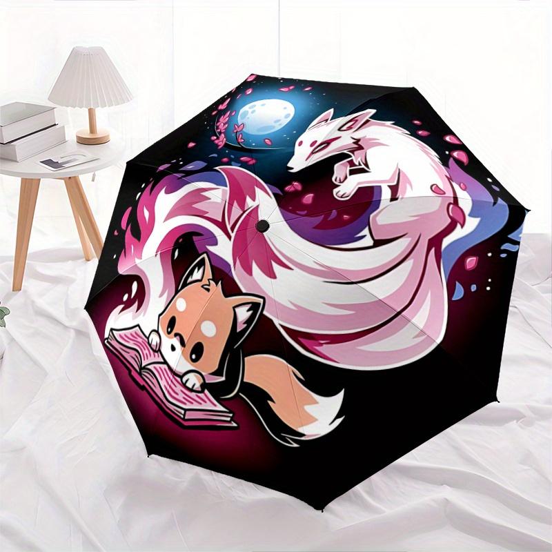 1pc Fox Reading Book with Cherry Blossoms Cartoon Umbrella, Portable 3-Fold Compact Umbrella, Suitable for Camping, Hiking and Travel, Ideal
1pc Fox Reading Book with Cherry Blossoms Cartoon Umbrella, Portable 3-Fold Compact Umbrella, Suitable for Camping, Hiking and Travel, Ideal