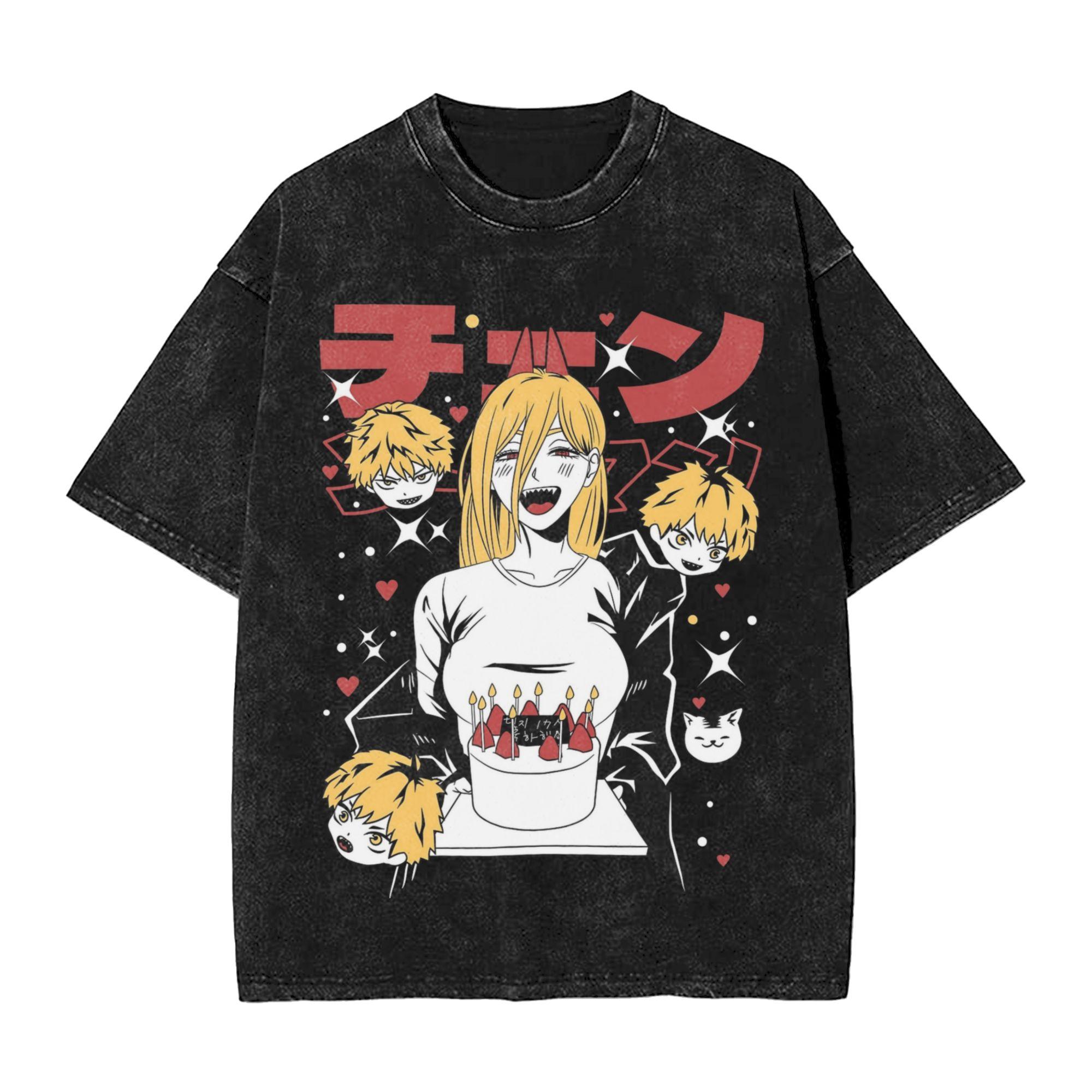 Happy birthday Power Anime Chainsaws Unisex Washed T Shirt Streetwear Hip Hop TShirts Tees for Unisex Women Short Sleeve Harajuku S
Happy birthday Power Anime Chainsaws Unisex Washed T Shirt Streetwear Hip Hop TShirts Tees for Unisex Women Short Sleeve Harajuku S