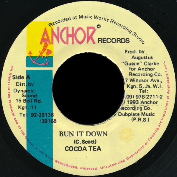 7inch Record COCOA TEA - Bun It Down NONE Anchor Records 1993 Jamaica Reggae, Ska & Dub Used
7inch Record COCOA TEA - Bun It Down NONE Anchor Records 1993 Jamaica Reggae, Ska & Dub Used
