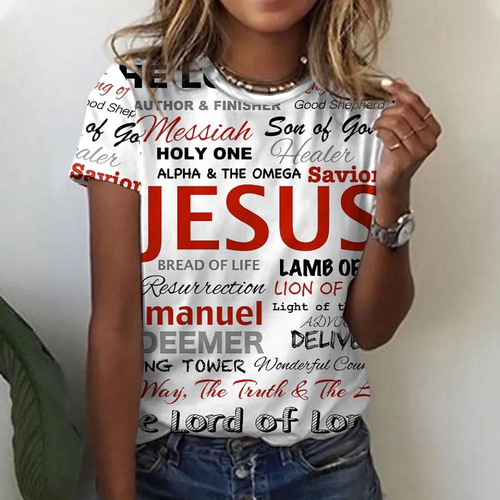 Summer Jesus Letter Harajuku O-Neck 3DT Shirt Fashion Shirt Short Sleeve Top Simple Casual Women s Clothing 6XL
Summer Jesus Letter Harajuku O-Neck 3DT Shirt Fashion Shirt Short Sleeve Top Simple Casual Women s Clothing 6XL