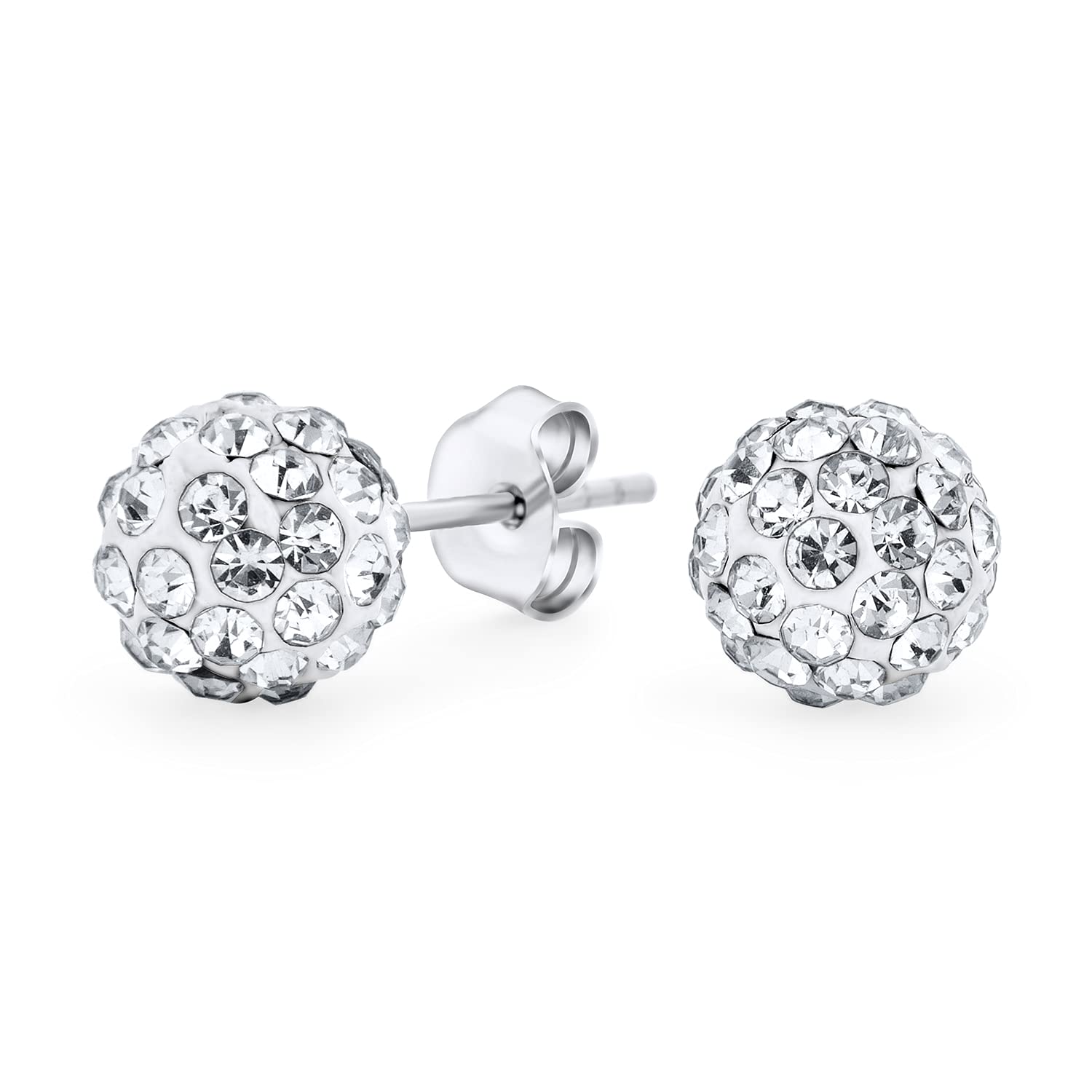 Серьги-гвоздики Pave Crystal Disco Ball для женщин и женщин, простой и круглый базовый дизайн, стерлинговое серебро Clear (для подростков) - - .925 - 8 мм
Серьги-гвоздики Pave Crystal Disco Ball для женщин и женщин, простой и круглый базовый дизайн, стерлинговое серебро Clear (для подростков) - - .925 - 8 мм