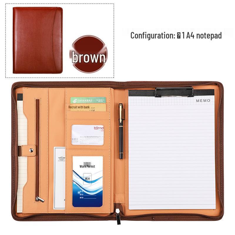 Многофункциональная кожаная папка для документов формата А4 на молнии - Офисные принадлежности для бизнеса
Многофункциональная кожаная папка для документов формата А4 на молнии - Офисные принадлежности для бизнеса