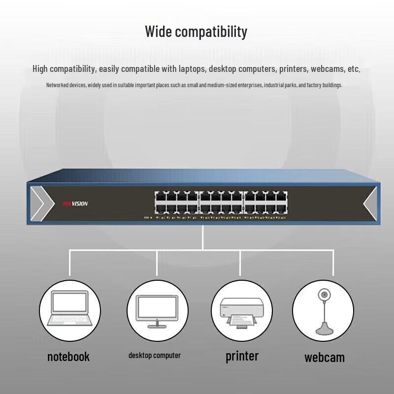 HIKVISION 9-Port 100M PoE Managed Network Switch CN plug (adapter included)
HIKVISION 9-Port 100M PoE Managed Network Switch CN plug (adapter included)