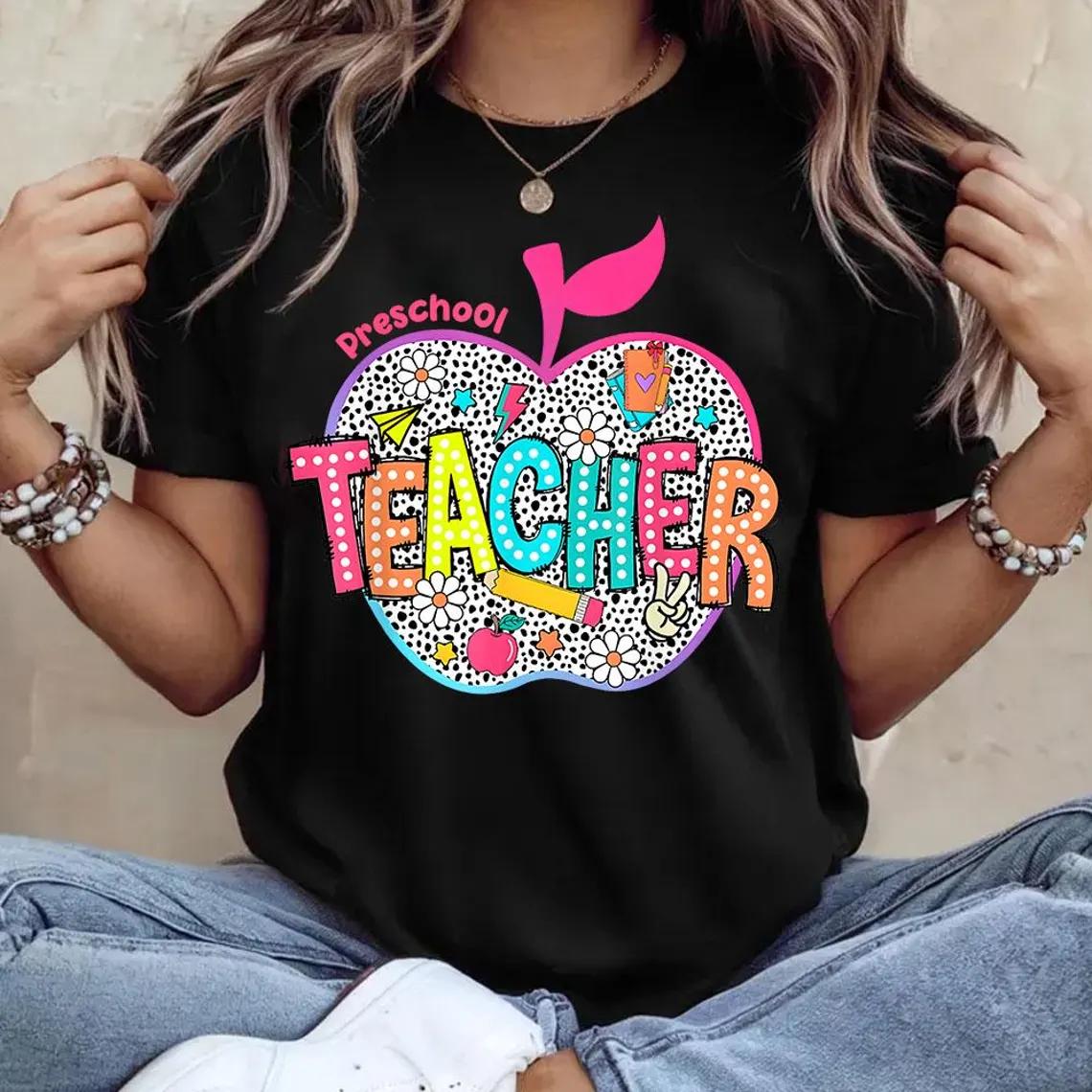 Teacher Ever Printing T Shirt for Women Fashion Streetwear Lovers Short Sleeves Kawaii Clothes Tees Tops S
Teacher Ever Printing T Shirt for Women Fashion Streetwear Lovers Short Sleeves Kawaii Clothes Tees Tops S