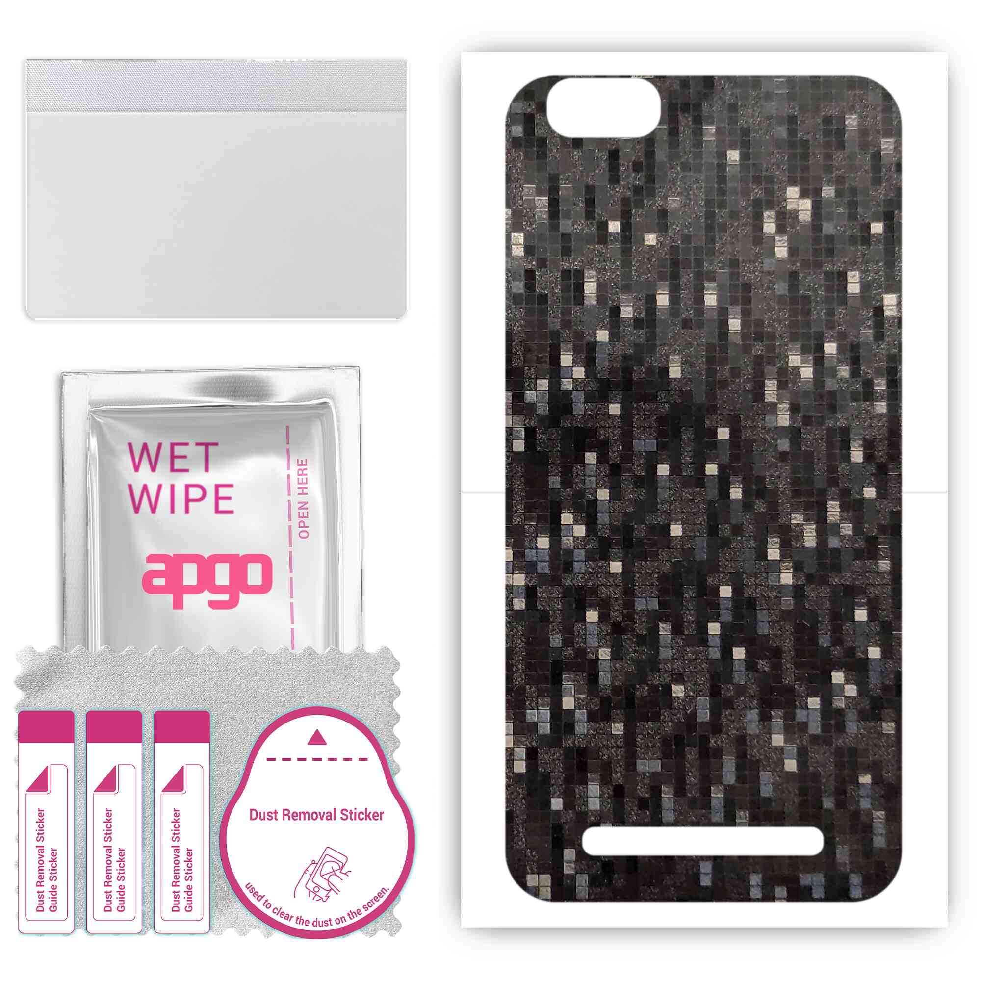 apgo Protective Skin Sticker for the back compatible with Lenovo Vibe C, Wrap Film, Foil, Vinyl - Pattern Carbon Black Pixel
apgo Protective Skin Sticker for the back compatible with Lenovo Vibe C, Wrap Film, Foil, Vinyl - Pattern Carbon Black Pixel