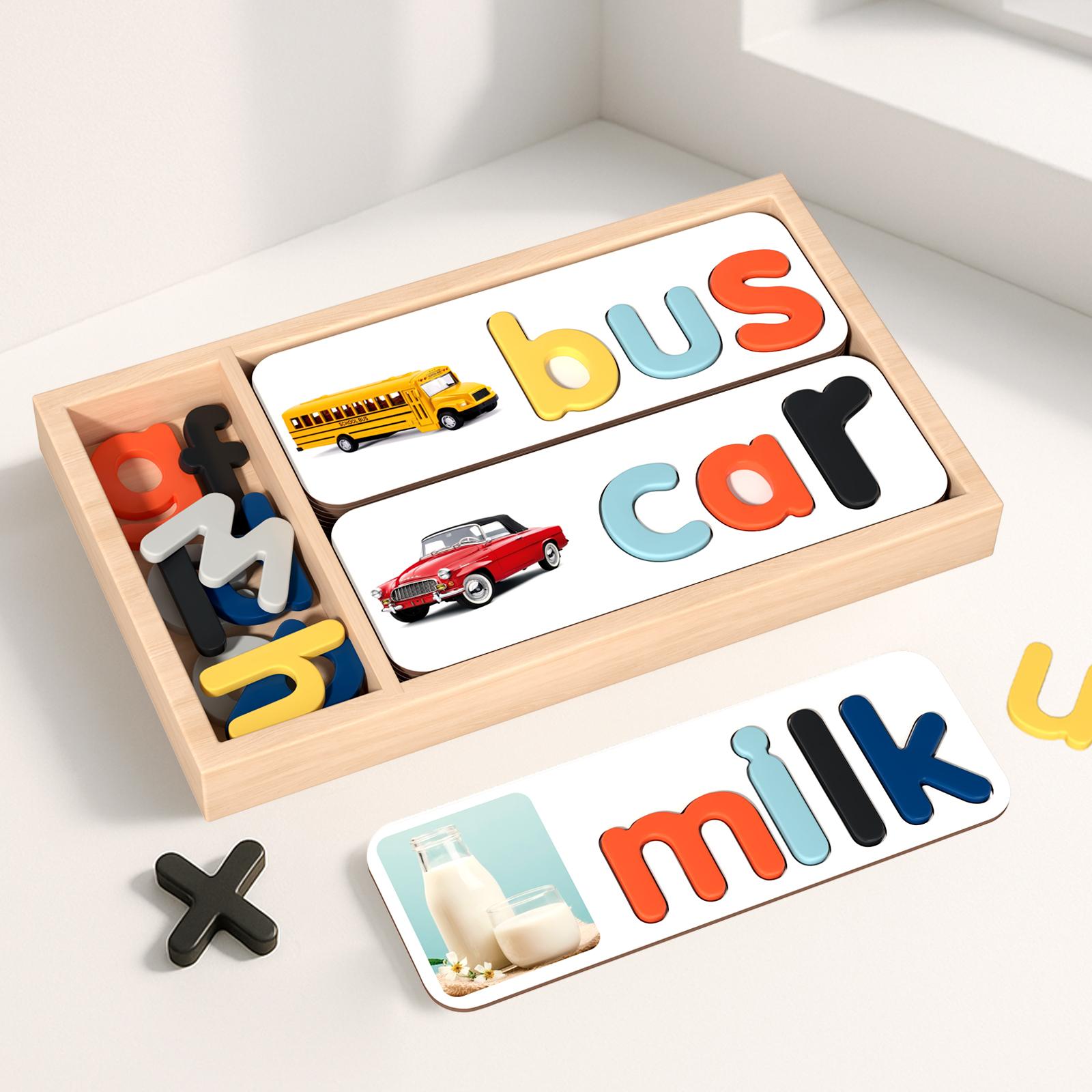 Early Education Boxed Wooden Toys for Children Reading Pictures Spelling Words Cognitive Thinking Training Gift
Early Education Boxed Wooden Toys for Children Reading Pictures Spelling Words Cognitive Thinking Training Gift