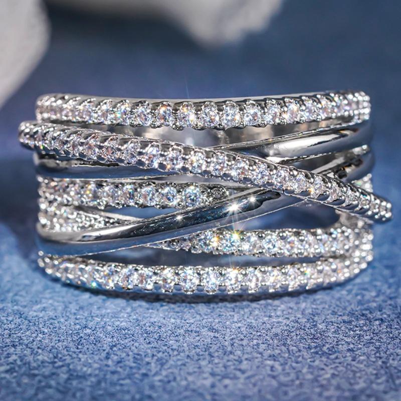 Huitan Brilliant Multi-layered Rings for Women Luxury Promise Wedding Band Zircon Gorgeous Bright Cubic Zirconia Accessories 6
Huitan Brilliant Multi-layered Rings for Women Luxury Promise Wedding Band Zircon Gorgeous Bright Cubic Zirconia Accessories 6