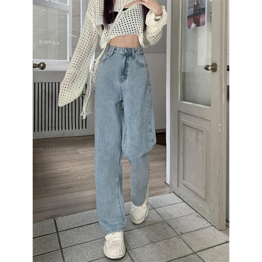 Регулируемые джинсы с высокой посадкой женские прямые свободные 2025 новые джинсы-швабры широкие штанины уличный стиль 2XL светло-синий
Регулируемые джинсы с высокой посадкой женские прямые свободные 2025 новые джинсы-швабры широкие штанины уличный стиль 2XL светло-синий