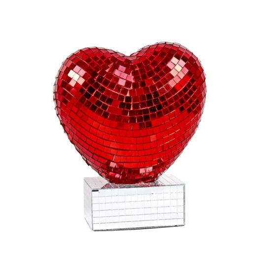Disco Heart Figurine Glitter Red Pink Heart Shaped Table Centerpiece Romantic Reflective Disco Mirror Heart червоний
Disco Heart Figurine Glitter Red Pink Heart Shaped Table Centerpiece Romantic Reflective Disco Mirror Heart червоний