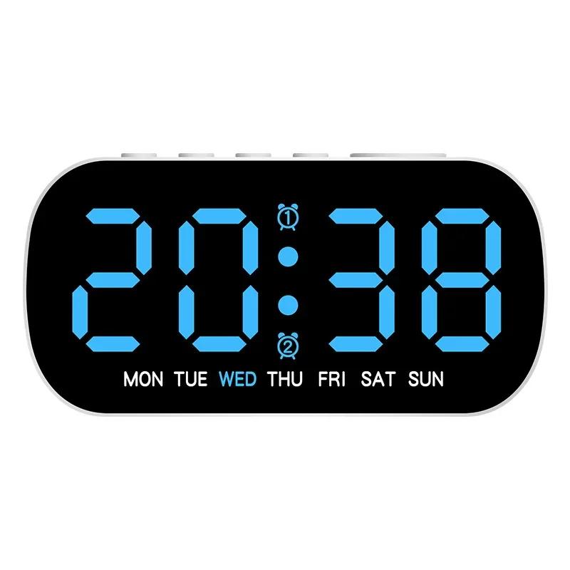 Digital Alarm Clock USB Powered Temperature Date Week Dual Alarm Night Mode Snooze Clock 5 Levels of Brightness 12/24H LED Clock синій
Digital Alarm Clock USB Powered Temperature Date Week Dual Alarm Night Mode Snooze Clock 5 Levels of Brightness 12/24H LED Clock синій