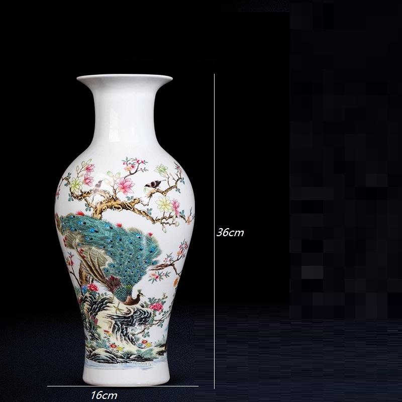 36cm/Chinese Jingdezhen ceramic vase, foyer, living room, TV cabinet decoration, home decor
36cm/Chinese Jingdezhen ceramic vase, foyer, living room, TV cabinet decoration, home decor