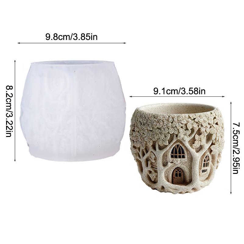 KO 1pc new Fairy Tree House Candle Holder Silicone Mold,Flower Pot Resin Mold, Jewelry Trinket Storage Box Mold
KO 1pc new Fairy Tree House Candle Holder Silicone Mold,Flower Pot Resin Mold, Jewelry Trinket Storage Box Mold