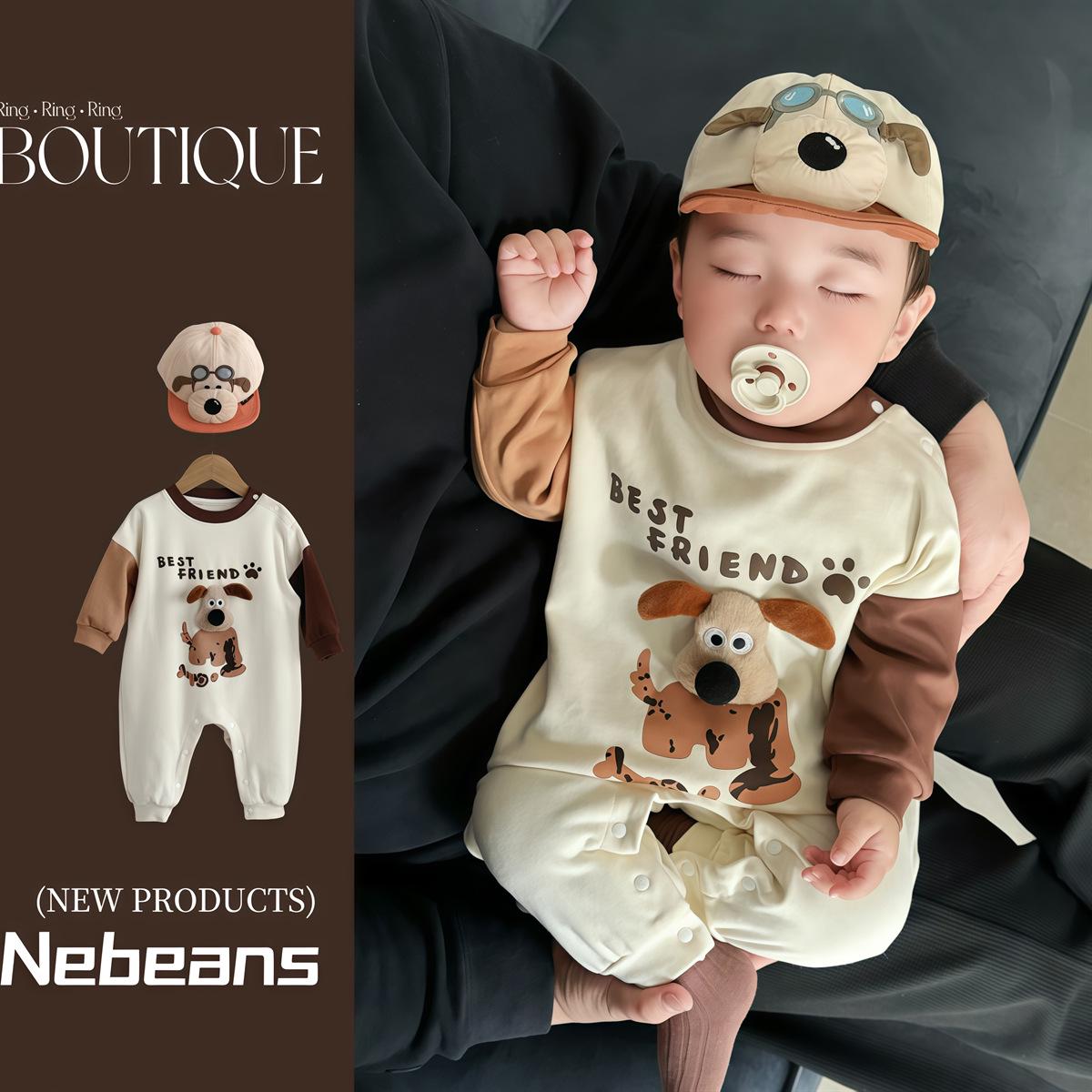 Spring Trend Baby Romper for 0-2 Years, Unisex Color Block Sleeves with Puppy Doll Design #73 (3-6 months 16 lbs)
Spring Trend Baby Romper for 0-2 Years, Unisex Color Block Sleeves with Puppy Doll Design #73 (3-6 months 16 lbs)