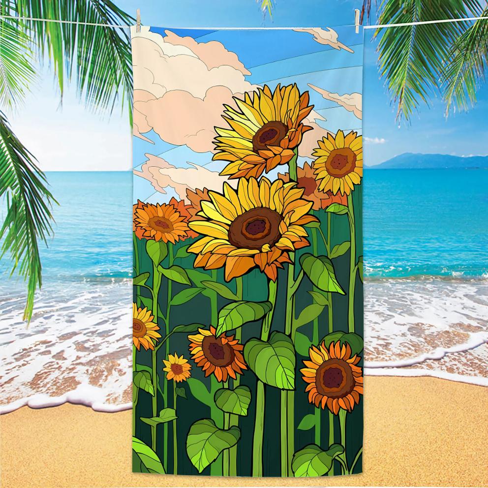 Sunflower Beach Towel, Digital Printing Thin Quick-Dry Anti-Sand Microfiber Lightweight for Swim, Yoga, Travel, Gym, Gift W40*H60(CM)
Sunflower Beach Towel, Digital Printing Thin Quick-Dry Anti-Sand Microfiber Lightweight for Swim, Yoga, Travel, Gym, Gift W40*H60(CM)
