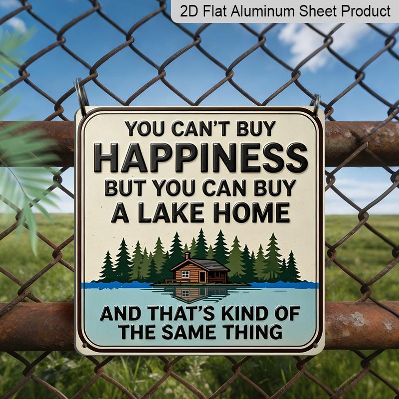 2D Flat - 1pc, Vintage Metal Aluminum Decorative Sign, Lake View Lifestyle Slogan, Suitable for Porches, Patios, Entryways, Garden Rooms, Room Decor 20*20cm
2D Flat - 1pc, Vintage Metal Aluminum Decorative Sign, Lake View Lifestyle Slogan, Suitable for Porches, Patios, Entryways, Garden Rooms, Room Decor 20*20cm