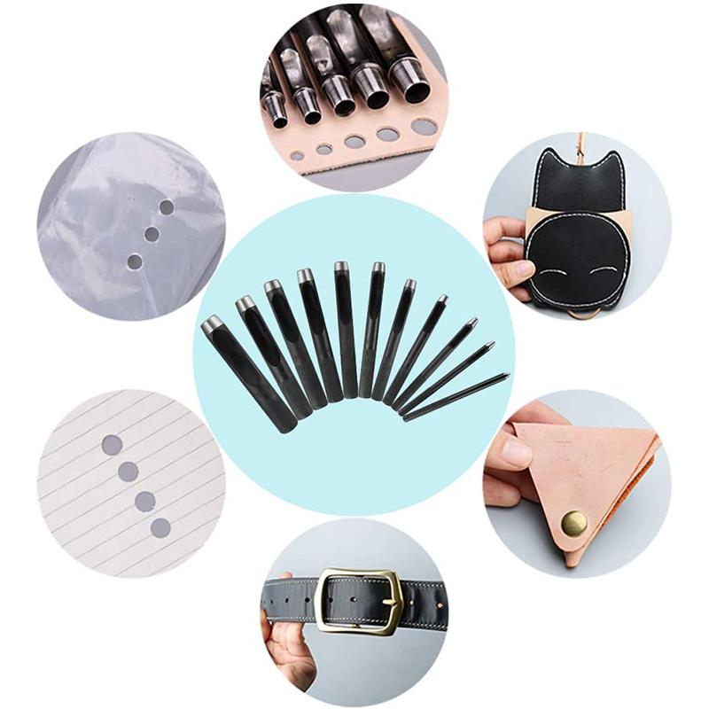 BHBL 11Pcs Round Steel Hollow Punch Set, 1-11mm Leather Craft Hollow Hole Punch Tools for Leather, Watch Band, Canvas, Eyelet China Mainland
BHBL 11Pcs Round Steel Hollow Punch Set, 1-11mm Leather Craft Hollow Hole Punch Tools for Leather, Watch Band, Canvas, Eyelet China Mainland