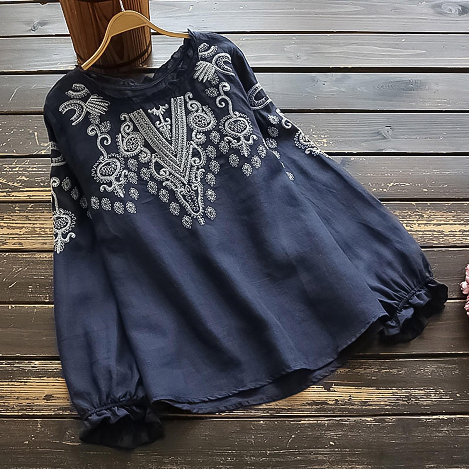 Women Casual Floral Print Long Sleeve Plus Size T-Shirt Top Blouse L синий
Women Casual Floral Print Long Sleeve Plus Size T-Shirt Top Blouse L синий