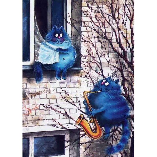 5D Алмазная вышивка Синие кошки животных Полный круглый алмазная живопись Набор для вышивки крестом Украшение дома Подарок Full Round 20x30CM
5D Алмазная вышивка Синие кошки животных Полный круглый алмазная живопись Набор для вышивки крестом Украшение дома Подарок Full Round 20x30CM