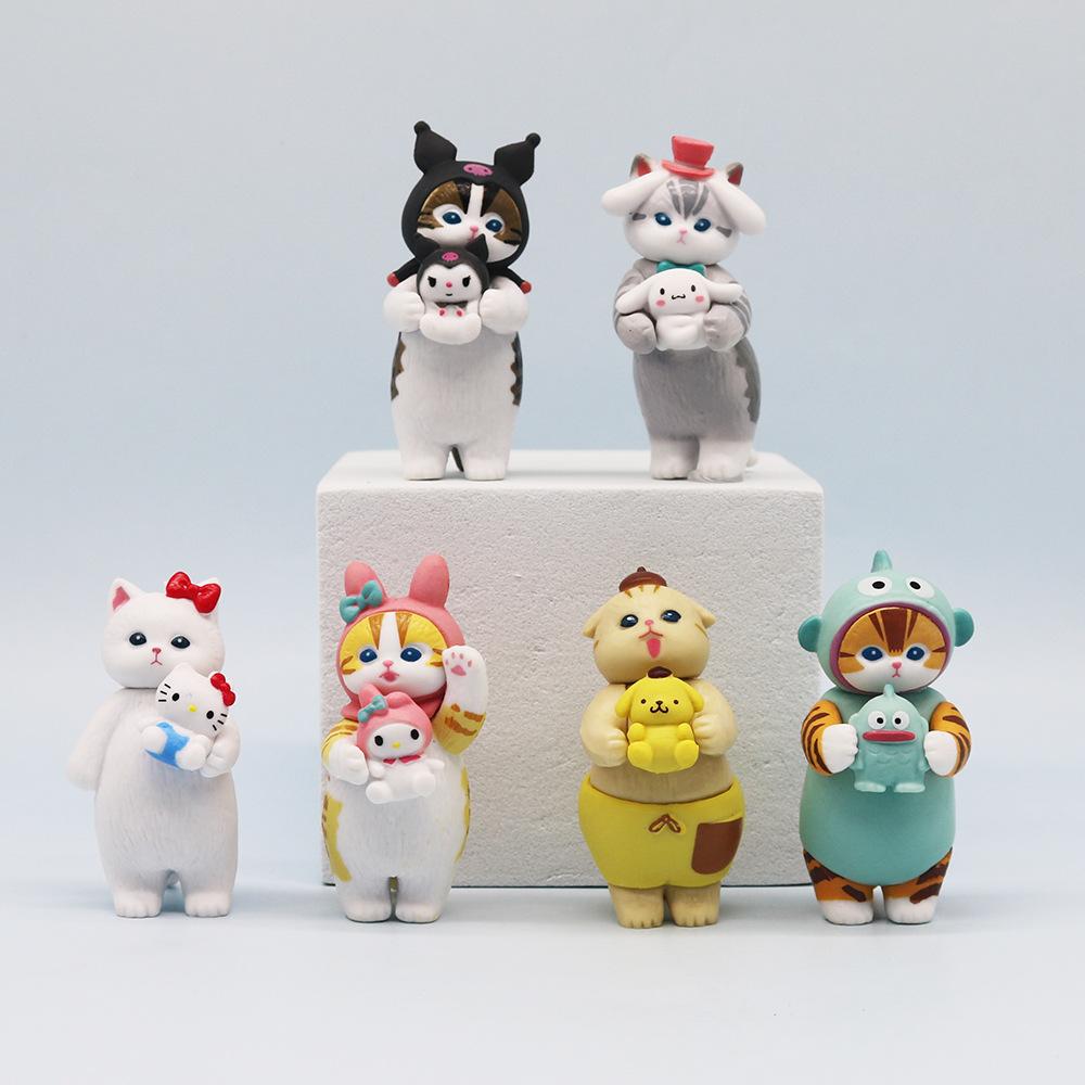 6pcs Anime Action Figures Cat Doll Collectible Cinnamoroll Kuromi Model Melody Kids Hobby Toy Girl Gift
6pcs Anime Action Figures Cat Doll Collectible Cinnamoroll Kuromi Model Melody Kids Hobby Toy Girl Gift