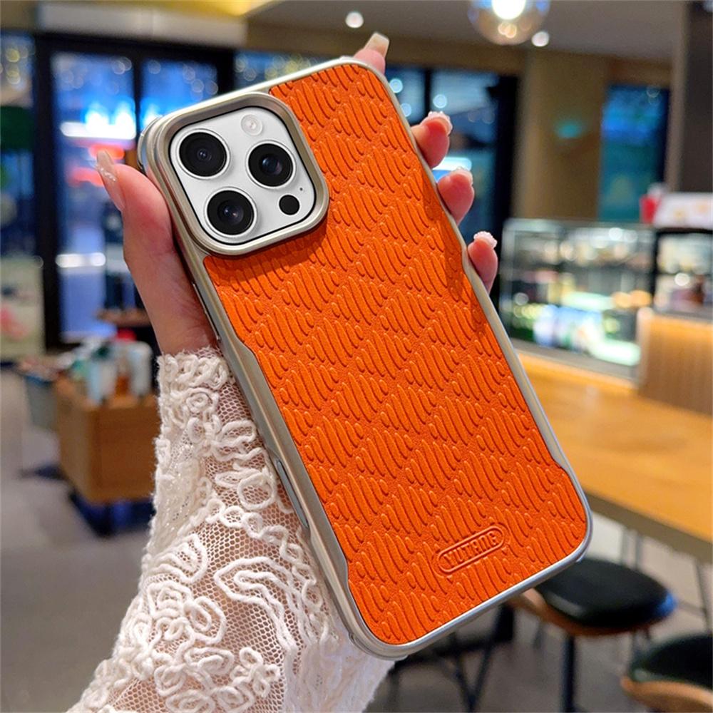 YUTRNG For iPhone 16 Pro Case Wave Texture PU Leather+PC Magnetic Phone Cover Orange
YUTRNG For iPhone 16 Pro Case Wave Texture PU Leather+PC Magnetic Phone Cover Orange