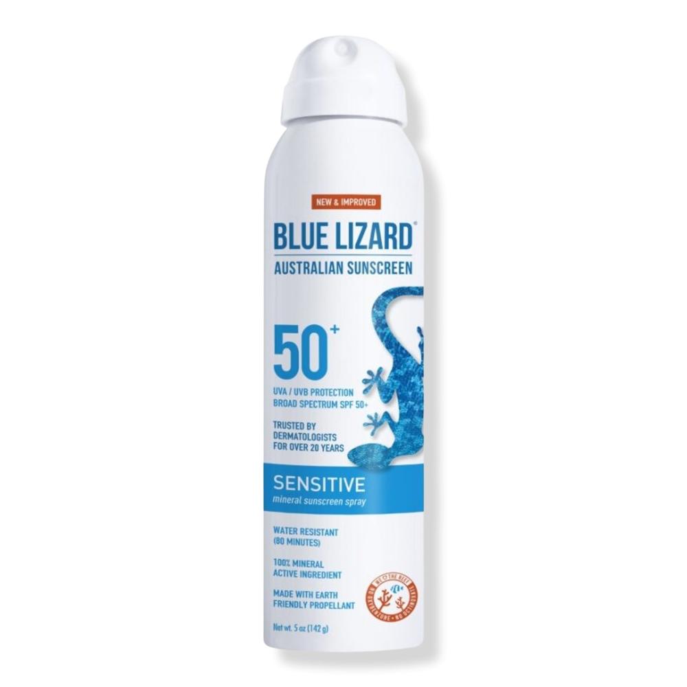 Blue Lizard Австралійський сонцезахисний крем для чутливої шкіри Мінеральний сонцезахисний спрей SPF 50+ 5.0 унцій
Blue Lizard Австралійський сонцезахисний крем для чутливої шкіри Мінеральний сонцезахисний спрей SPF 50+ 5.0 унцій